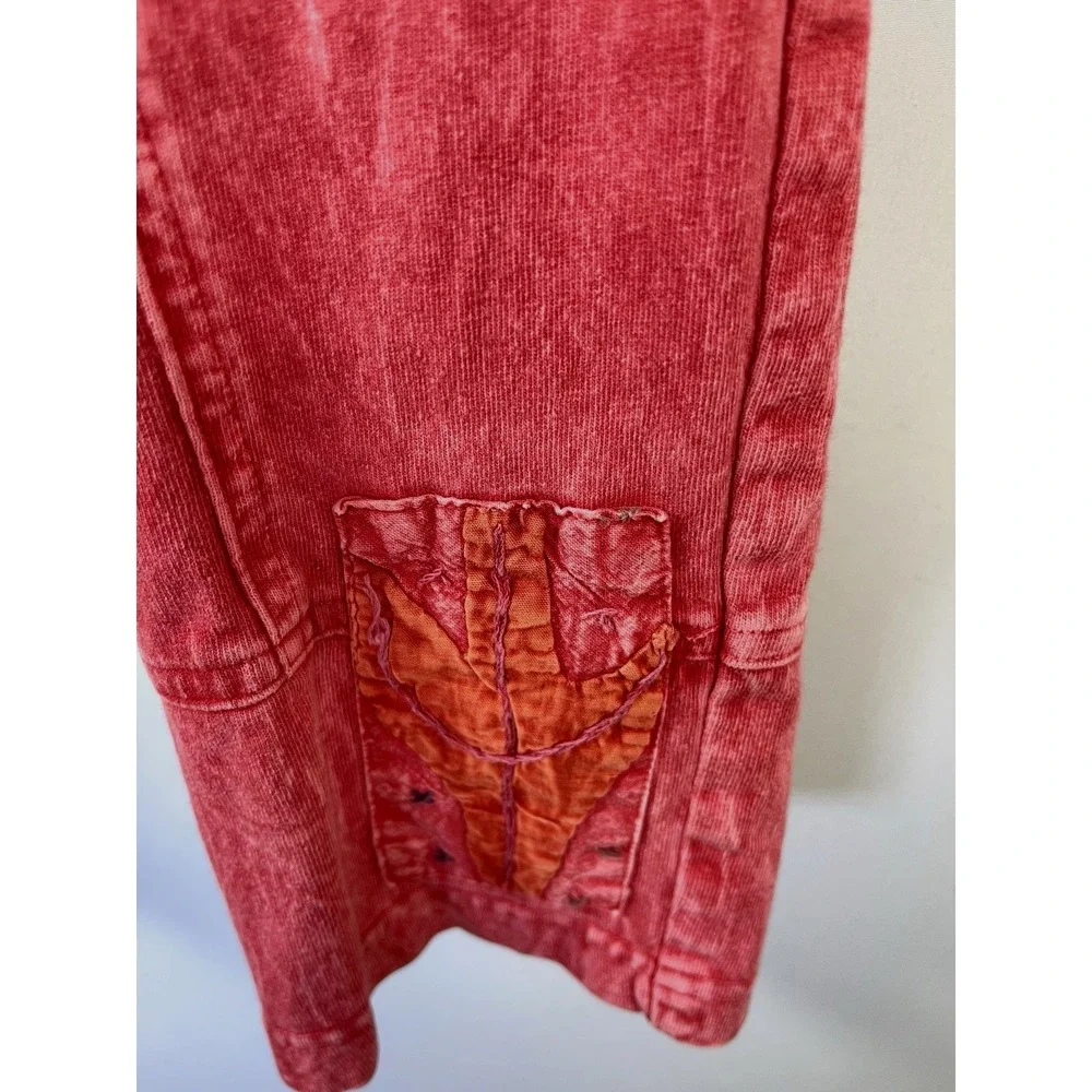 Vintage Studio Produce Embroidered Top & Pants Set Sz M Hippie Boho Art-to-Wear
